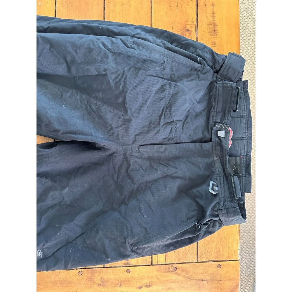 Marker Mens Black Insulated Ski Pants XL Fleece Lined Adjustable Waist Polyester